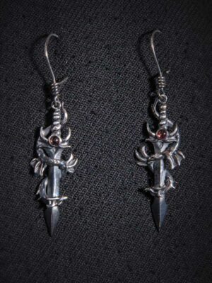 THE DRAGON SWORD Handmade Silver Earrings